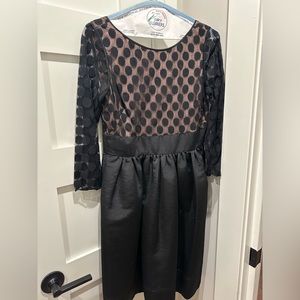 Eliza J Polka Dot Cocktail Dress - Black, Size 6